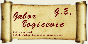 Gabor Bogičević vizit kartica